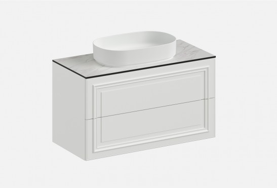 Тумба подвесная с выдвижными ящиками Флоренция‑1‑2 (цвет&nbsp;RAL&nbsp;9003, ширина 800&nbsp;мм)