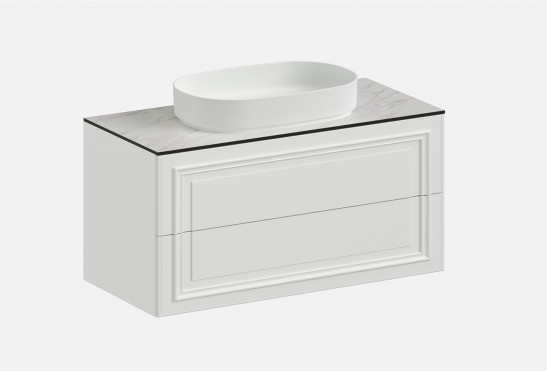 Тумба подвесная с выдвижными ящиками Флоренция‑1‑3 (цвет&nbsp;RAL&nbsp;9003, ширина 900&nbsp;мм)