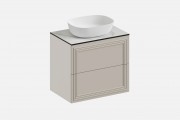 Тумба подвесная с выдвижными ящиками Рико‑2‑1 (цвет RAL 7044 / Ярко‑серый, ширина 700 мм)