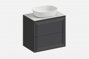 Тумба подвесная с выдвижными ящиками Рико‑3‑2  (цвет NCS S 7500‑N / Графит, ширина 800 мм)