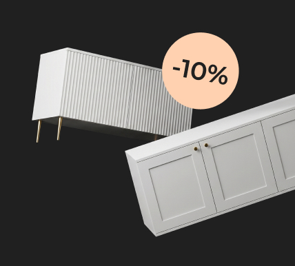 Скидка 10%<br>на тумбы<br>под ТВ